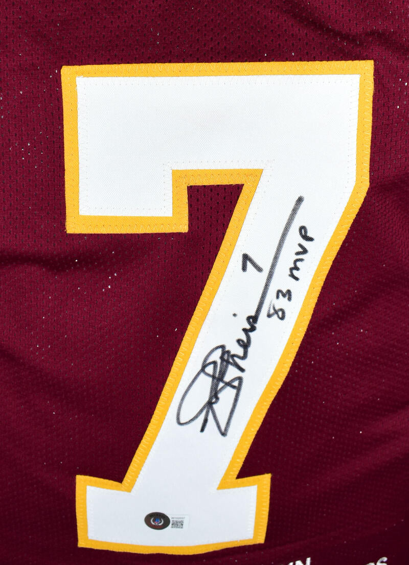 Joe Theismann Autographed Maroon Pro Style Stat Jersey w/ 83 MVP- Beck –  The Jersey Source