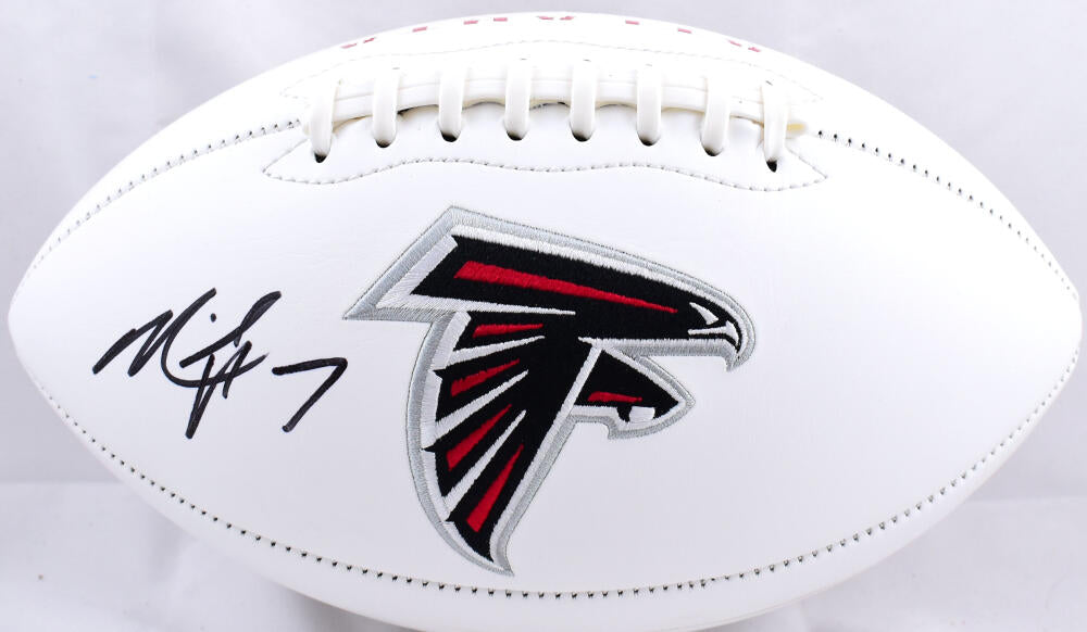 Michael Vick Autographed Atlanta Falcons Logo Football - Beckett W Hologram  *Black