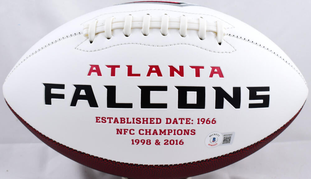 Michael Vick Autographed Atlanta Falcons Logo Football - Beckett