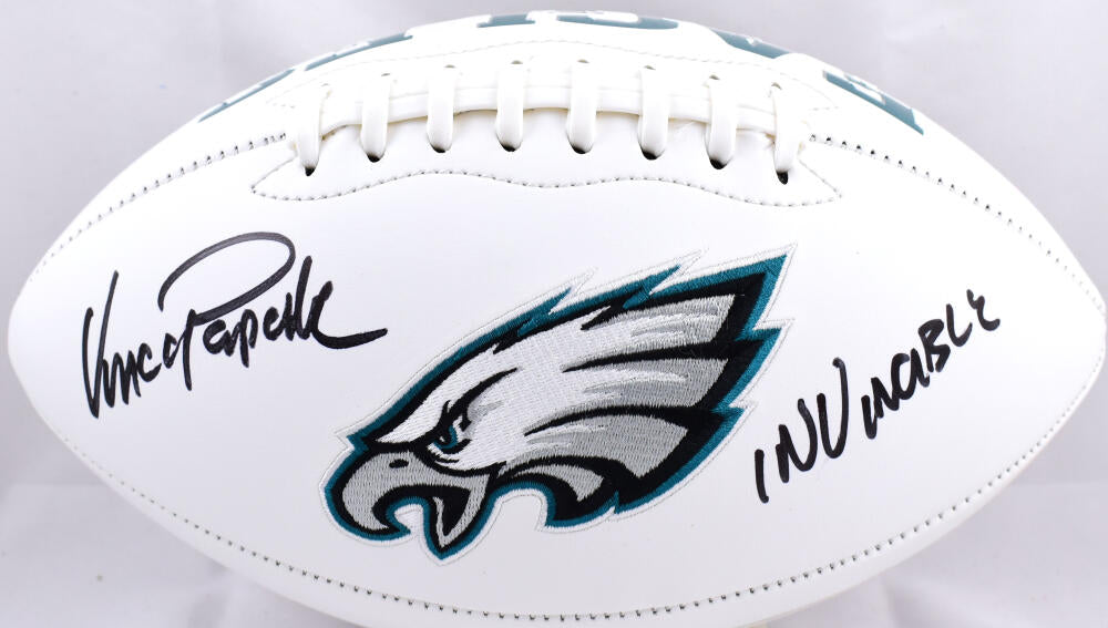 Vince Papale Invincible Autographed Philadelphia Eagles Football - JSA COA