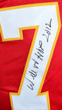 Willie Roaf Autographed Red Pro Style Jersey w/ HOF- Prova *Black *L1 Image 2