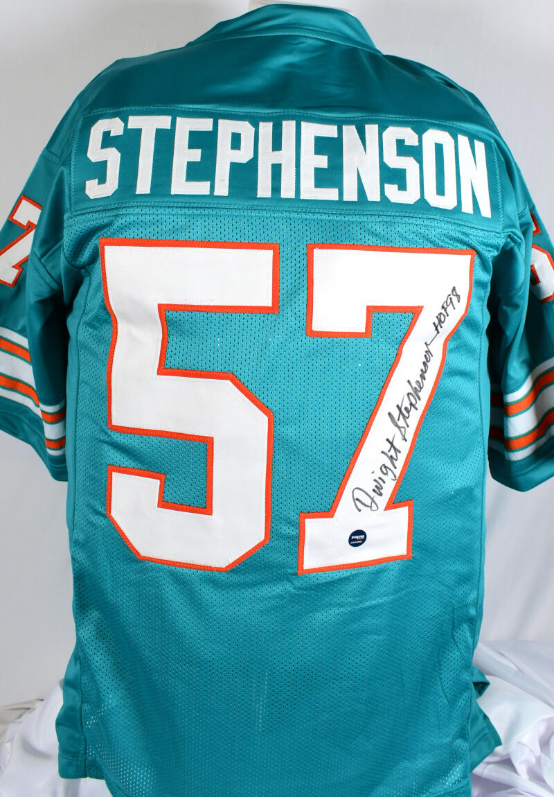 Dwight Stephenson Autographed Teal Pro Style Jersey w/ HOF - Prova *Bl –  The Jersey Source