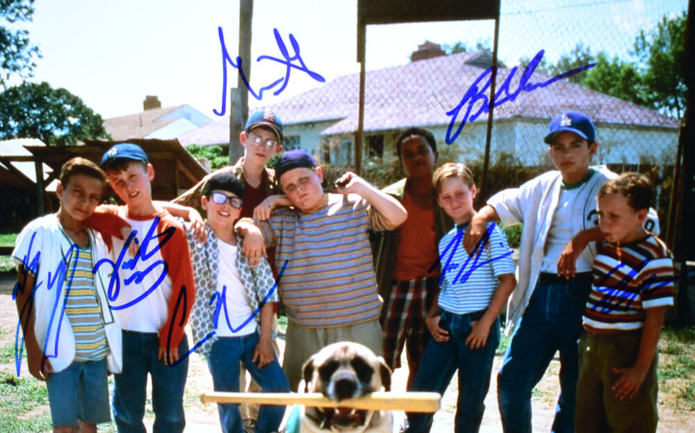 The Sandlot Autographed 11x14 Hercules Photo w/7 Actors N/O