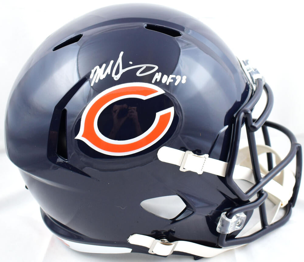 Mike Singletary Signed Bears Full-Size Authentic On-Field Hydro-Dipped F7  Helmet (Beckett COA)