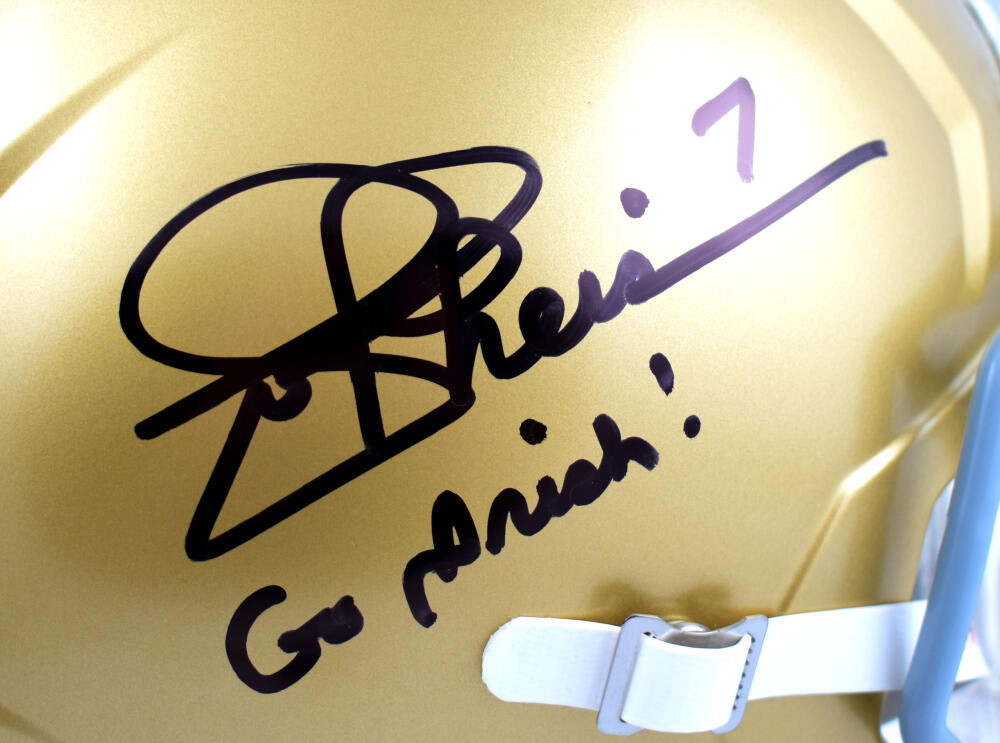 Joe Theismann Autographed Notre Dame F/S Speed Helmet w/Go Irish-Becke –  Super Sports Center