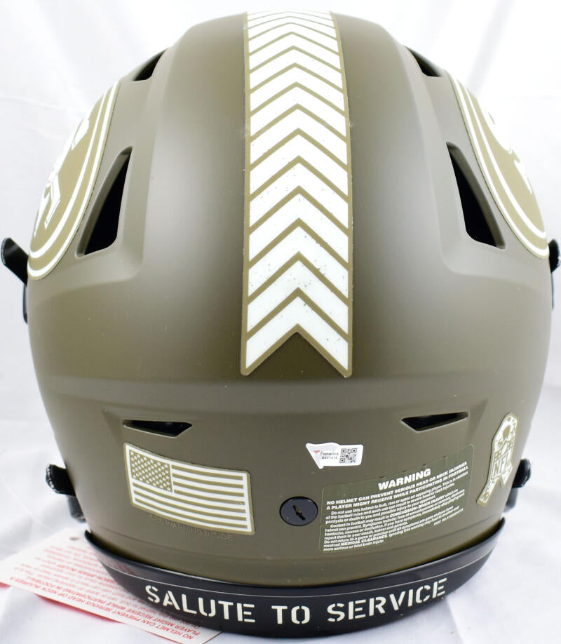 San Francisco 49ers 2023 Salute to Service Full Size Helmet - Sports Addict