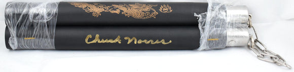 Chuck Norris Autographed Foam Rubber Training Nunchucks - JSA W *Gold Image 1