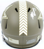 Micah Parsons Autographed Dallas Cowboys Salute to Service Speed Mini Helmet- Fanatics *White Image 3