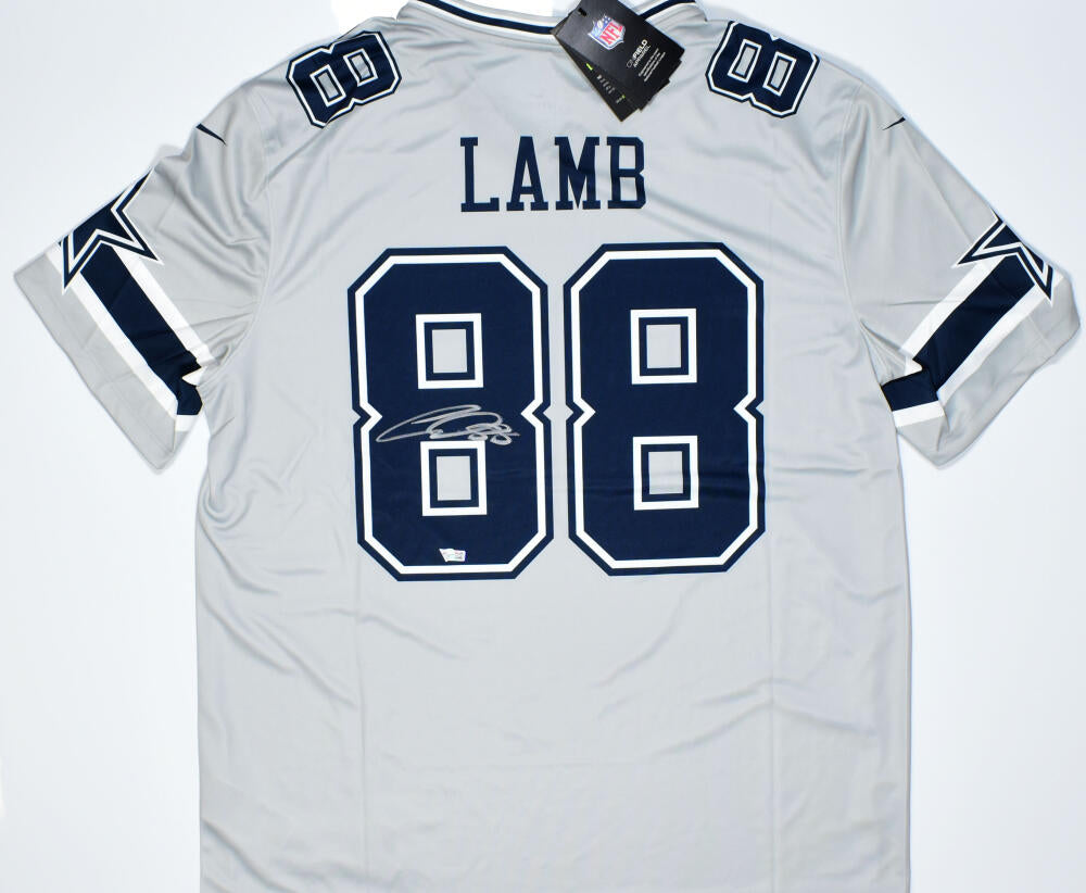 CeeDee Lamb Autographed Dallas Cowboys Nike Gray Inverted Legend Jerse –  The Jersey Source