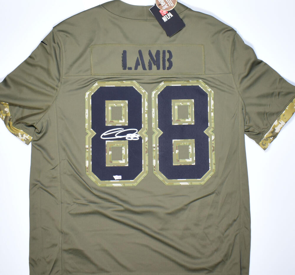 Cee Dee Lamb Dallas Cowboys Autographed Nike Salute To Service