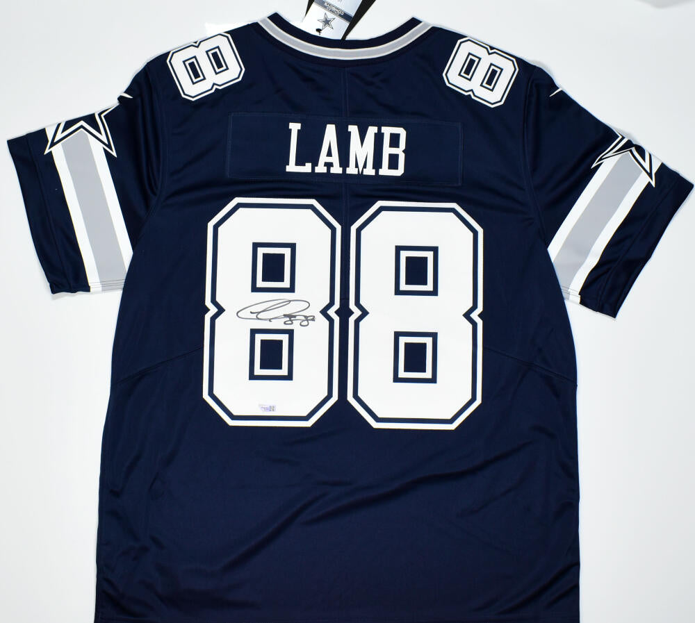 CeeDee Lamb Autographed Dallas Cowboys Nike Blue Vapor Limited Jersey – The  Jersey Source