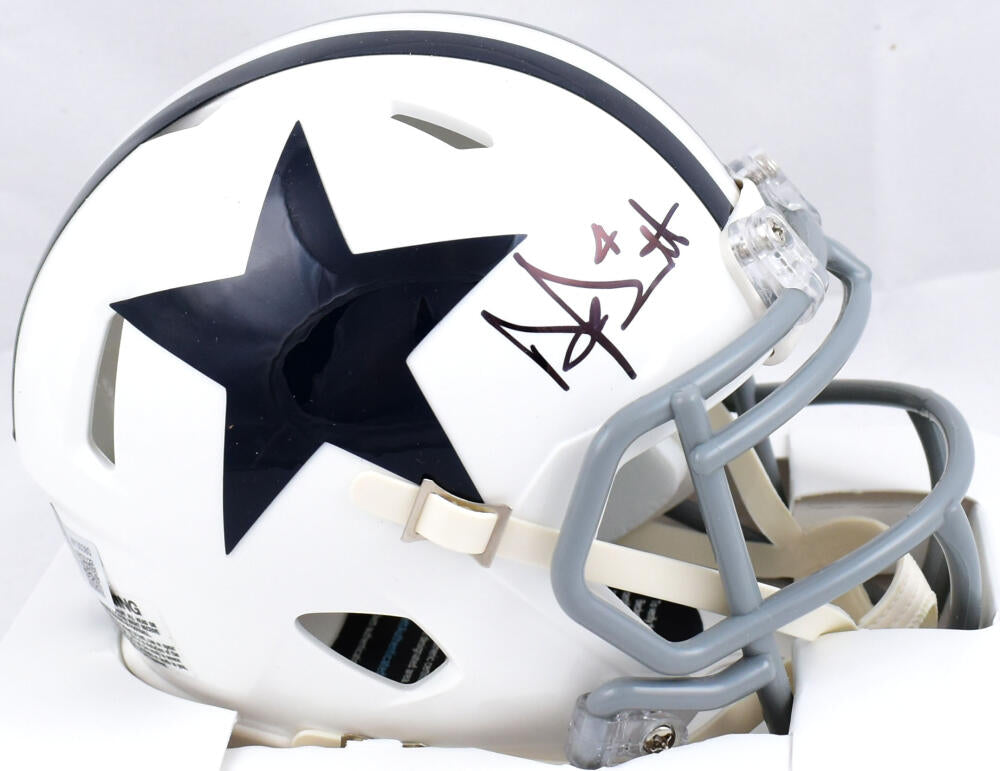 Dak Prescott Dallas Cowboys Autographed Riddell Speed Mini Helmet