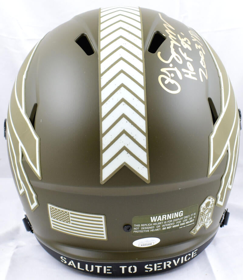 Simpson Signed Buffalo Bills Salute To Service Riddell Full