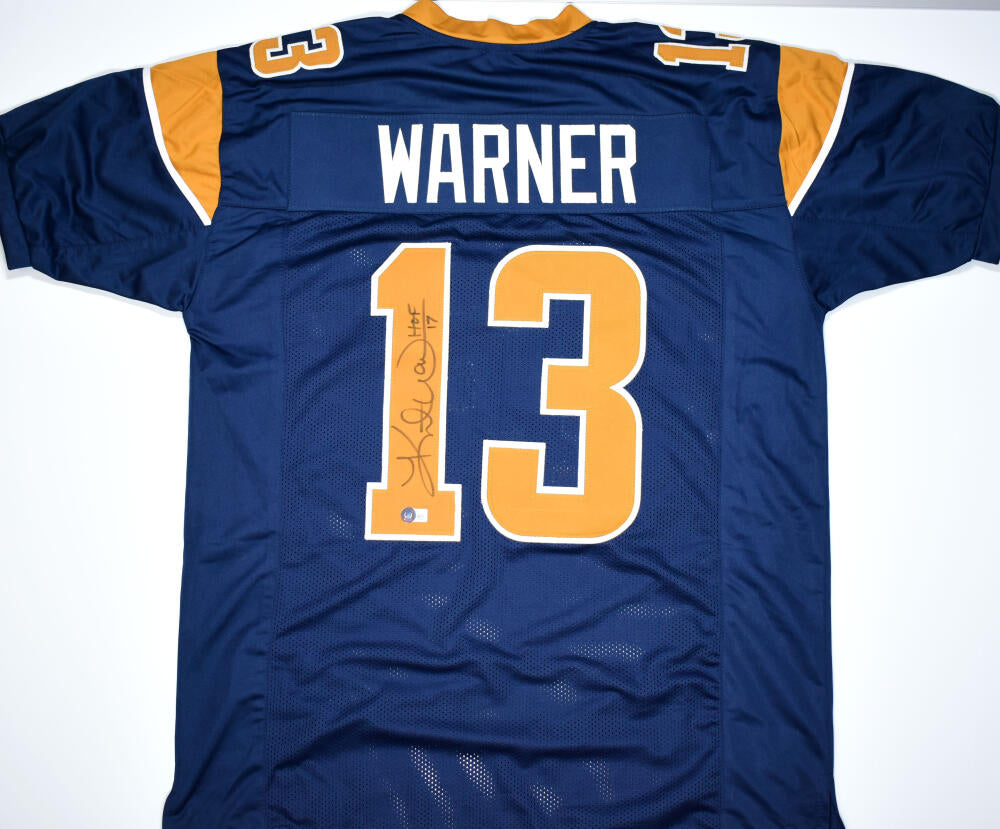 Gold St Louis Rams Kurt Warner jersey size XL