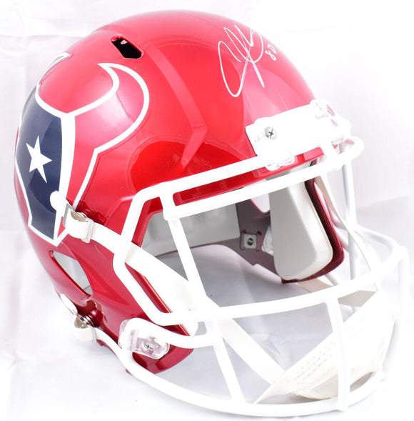 Andre Johnson Autographed Houston Texans F/S Flash Speed Helmet- Beckett W Hologram *White Image 1