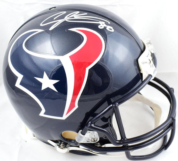 Andre Johnson Autographed Houston Texans F/S Authentic Helmet- Beckett W Hologram *Silver Image 1