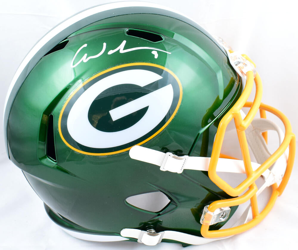 Christian Watson Autographed Green Bay Packers F/S Flash Speed Helmet- –  The Jersey Source