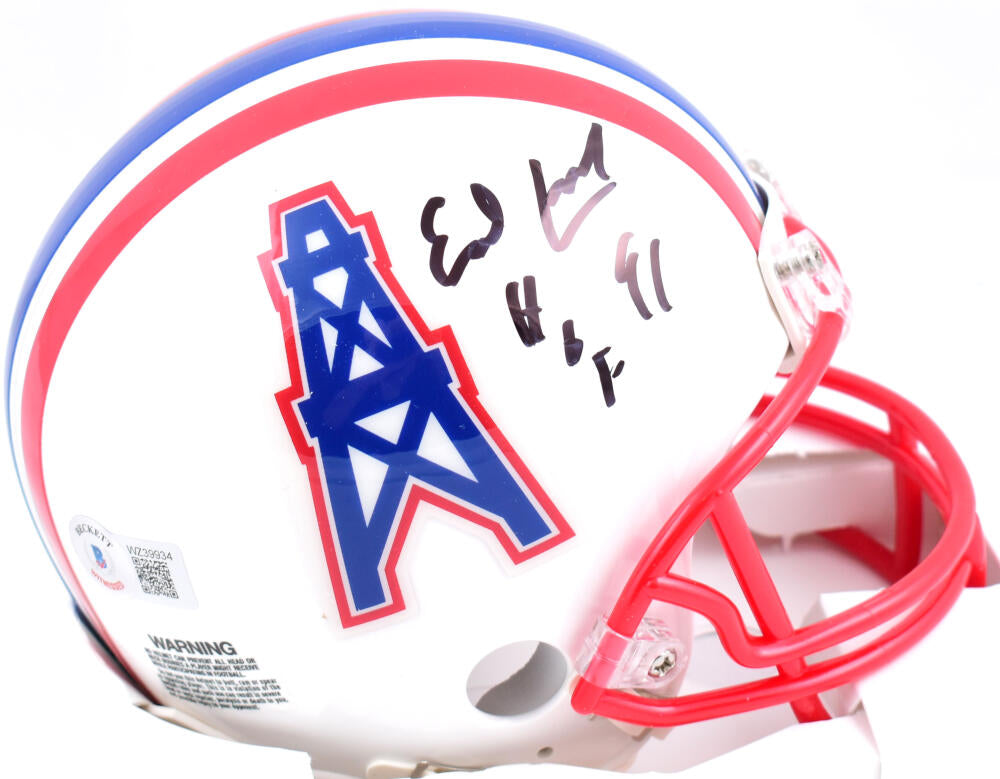 Earl Campbell Autographed Houston Oilers 81-96 Mini Helmet w/HOF