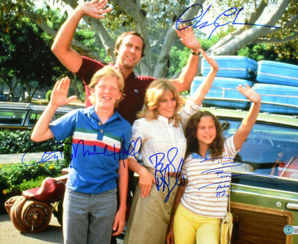 Chevy Chase Anthony Michael Hall Dana Barron Beverly D' Angelo Autographed 16x20 Vacation Photo #2-Beckett W Hologram Image 1