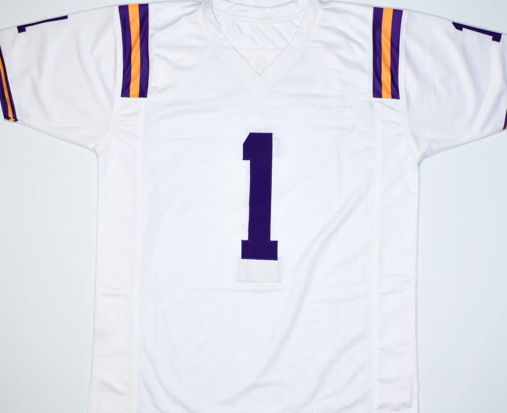 The Jersey Source Johnny Manziel Autographed White College Style Stat Jersey w/2 Insc.-Beckett W Hologram *Silver