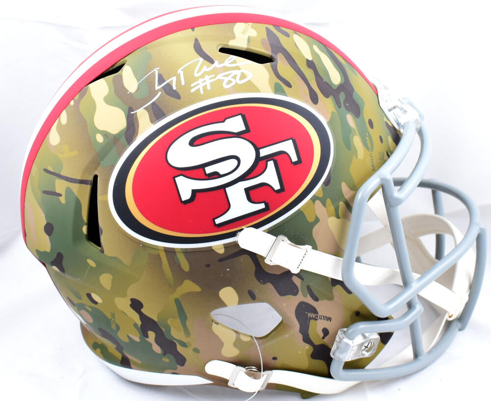 Jerry Rice Autographed San Francisco 49ers Speed Mini Helmet- Fanatics –  The Jersey Source