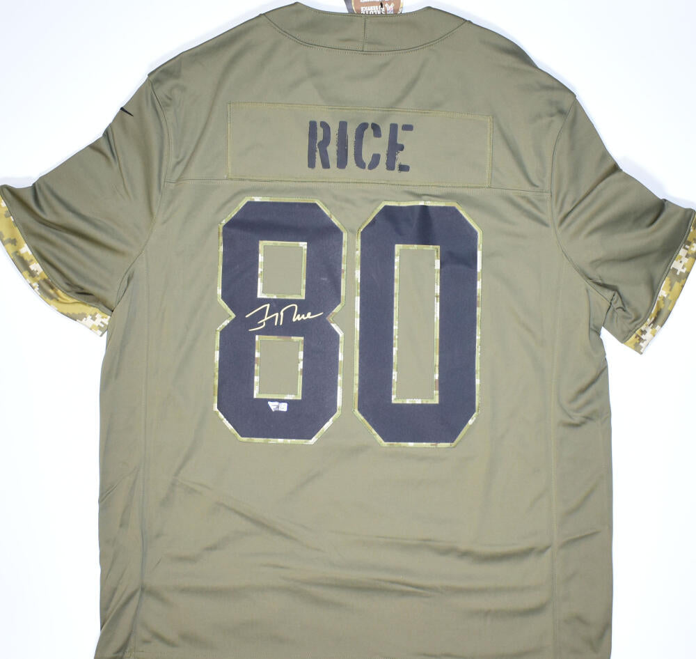 Jerry Rice Autographed San Francisco 49ers Salute To Service Nike Limi –  The Jersey Source