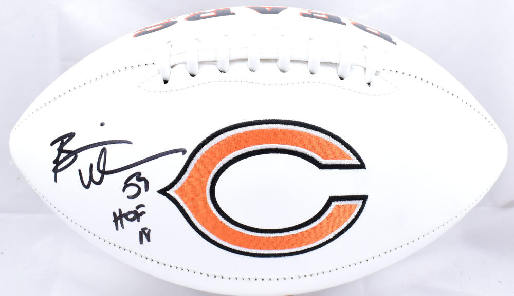 Brian Urlacher Autographed Chicago Bears Logo Football w/ HOF *L- Beck –  The Jersey Source