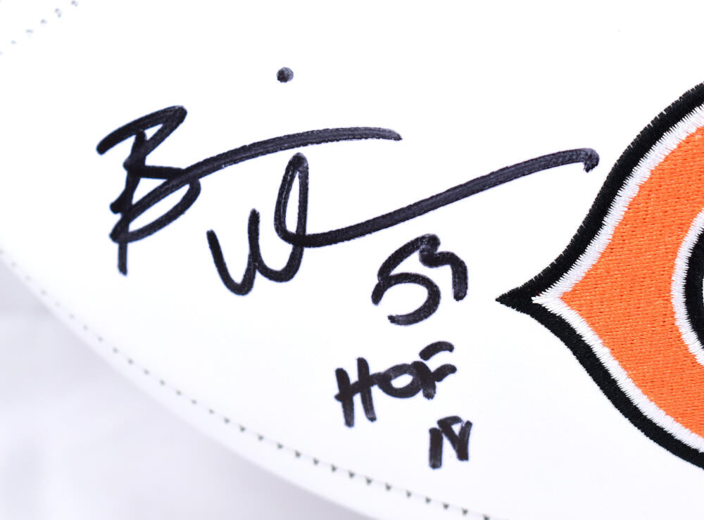 Brian Urlacher Autographed Chicago Bears Logo Football w/ HOF *L- Beck –  The Jersey Source