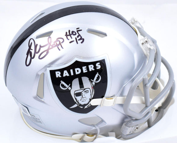 Warren Sapp Autographed Raiders Speed Mini Helmet w/HOF-Beckett W Hologram *Black Image 1