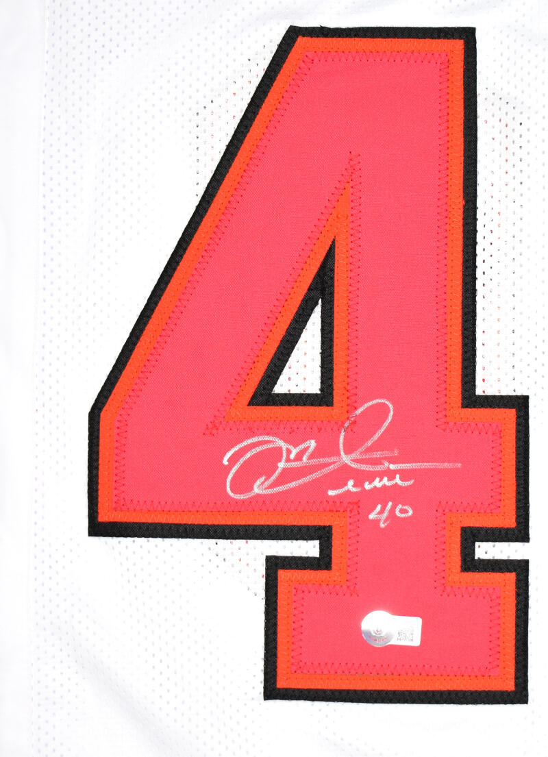 The Jersey Source Mike Alstott Autographed Red Pro Style Jersey *across- Beckett W Hologram *Black