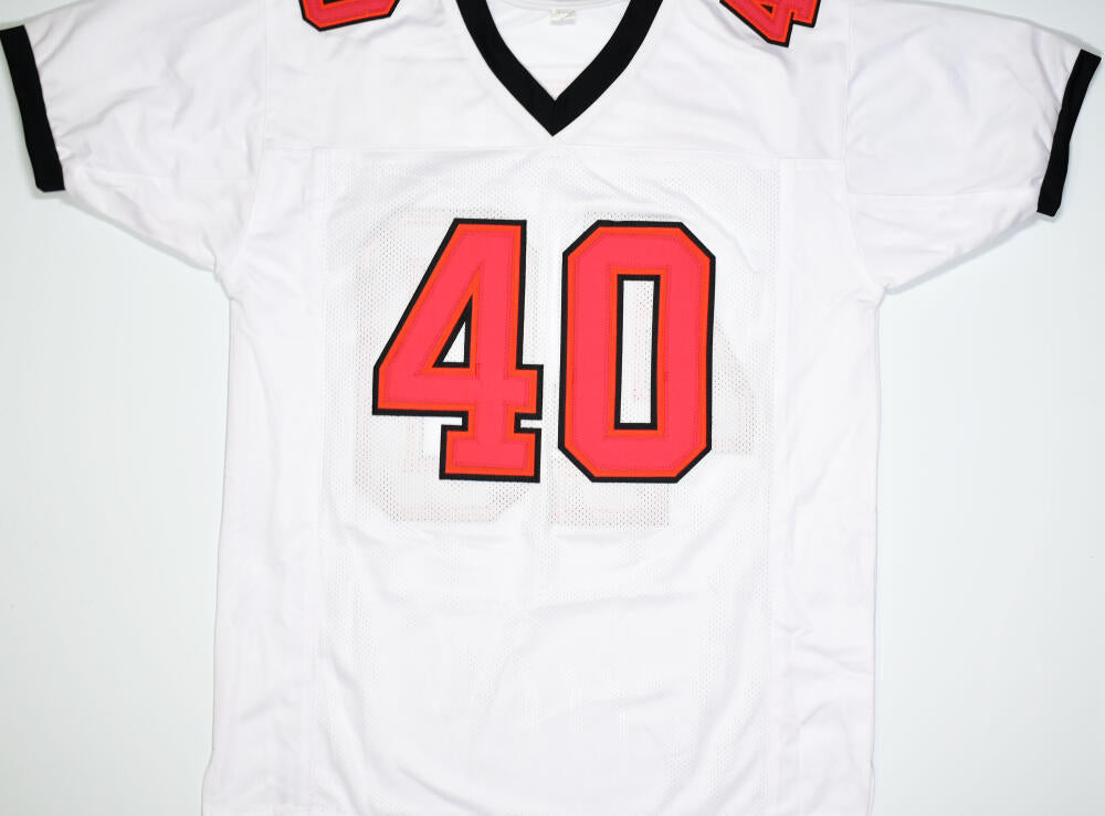 Mike Alstott Autographed Signed White Pro Style Jersey - Beckett W Hologram