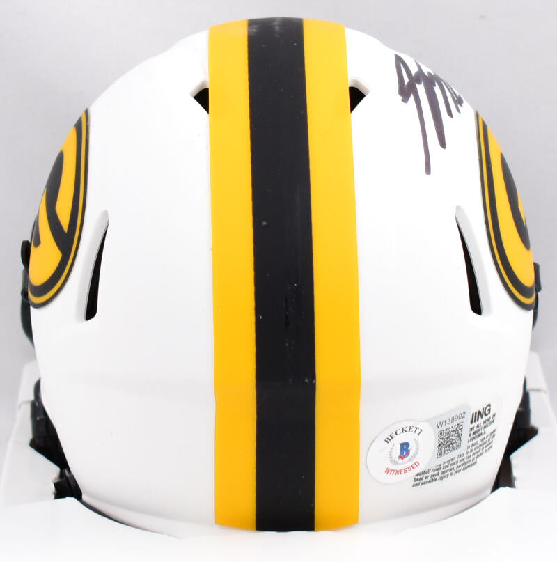 Jordy Nelson Autographed Signed Packers Riddell Lunar Speed Mini Helmet  Auto - JSA