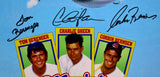Charlie Sheen Tom Berenger Corbin Bernsen Autographed Major League 16x20 Poster Photo- JSA W *Black Image 2