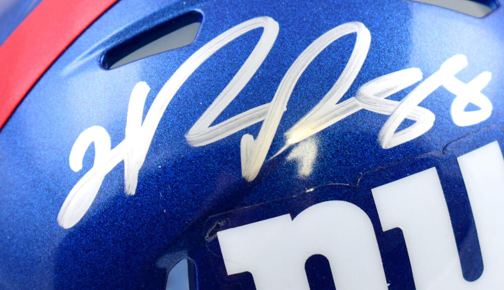 Hakeem Nicks Mario Manningham Autographed New York Giants Speed Mini H –  The Jersey Source