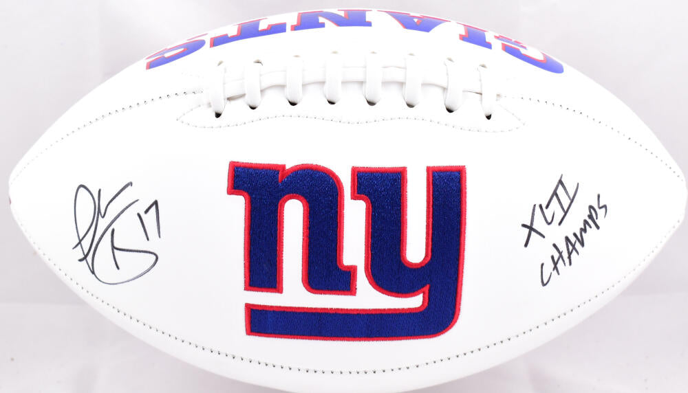 Plaxico Burress Autographed New York Giants Logo Football w/Champs -Be –  The Jersey Source