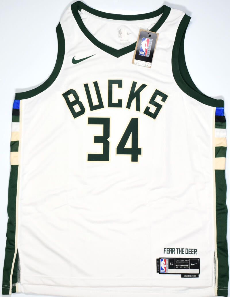 Giannis Antetokounmpo Authentic Signed Green Pro Style Jersey