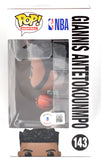 Giannis Antetokounmpo Signed Milwaukee Bucks Funko Pop Figurine #143-BA W Holo *White *ALT Image 3