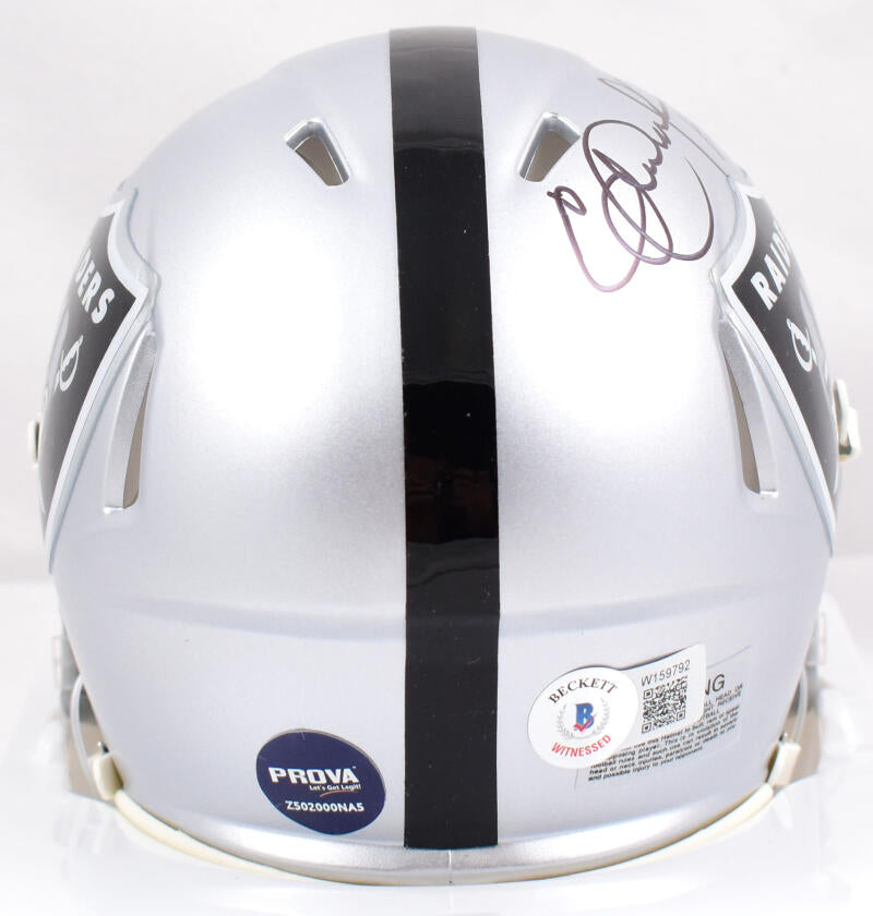 Eric Dickerson Autographed Raiders Speed Mini Helmet W/ HOF