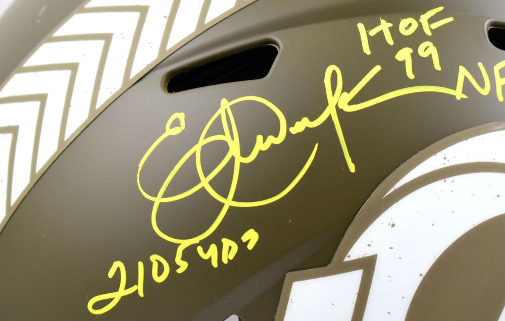 Eric Dickerson Autographed F/S Rams Salute to Service Speed