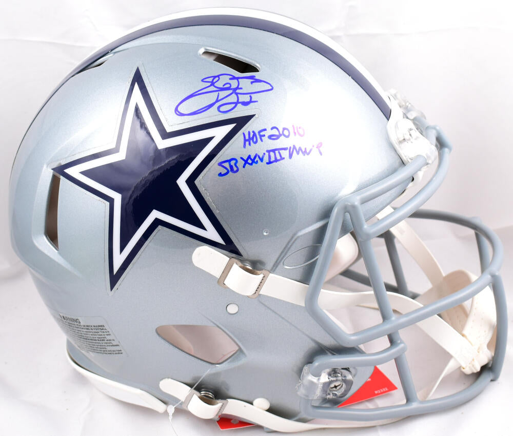 Emmitt Smith Autographed F/S Dallas Cowboys Speed Authentic Helmet