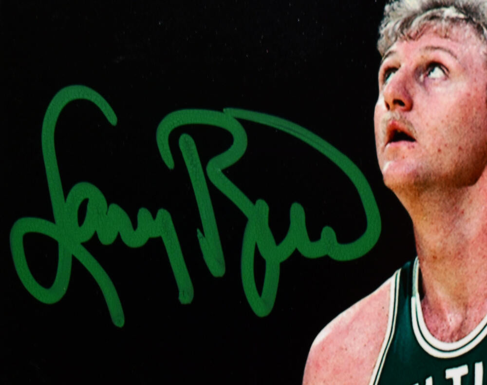 Larry Bird & Magic Johnson Autographed 8x10 Photo Boston Celtics