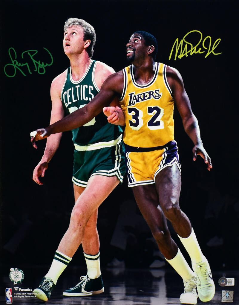 Magic Johnson & Larry Bird Signed One on One Exclusive NBA
