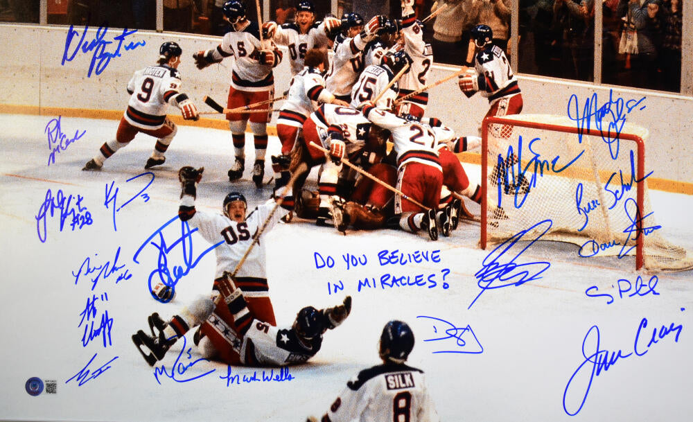 Mike Eruzione Autographed Miracle On Ice 16x20 Photo