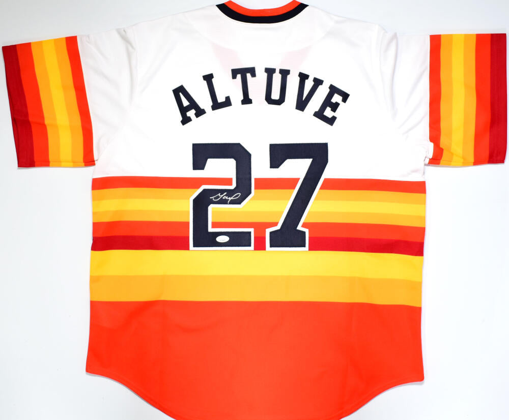 Jose Altuve Autographed Houston Astros Rainbow Nike Jersey- JSA W *Sil –  The Jersey Source