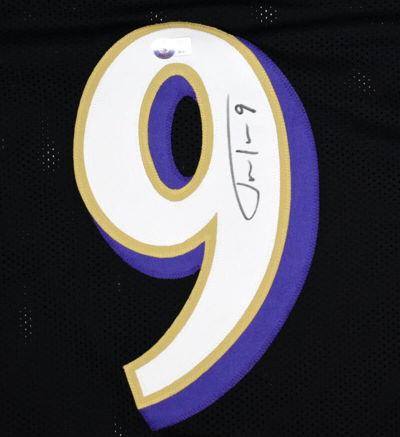 Justin Tucker Autographed Signed Pro Style Black Xl Jersey Beckett