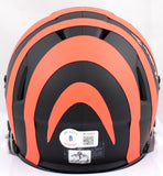 Ja'Marr Chase Autographed Cincinnati Bengals Eclipse Speed Mini Helmet -Beckett W Hologram *Orange Image 3