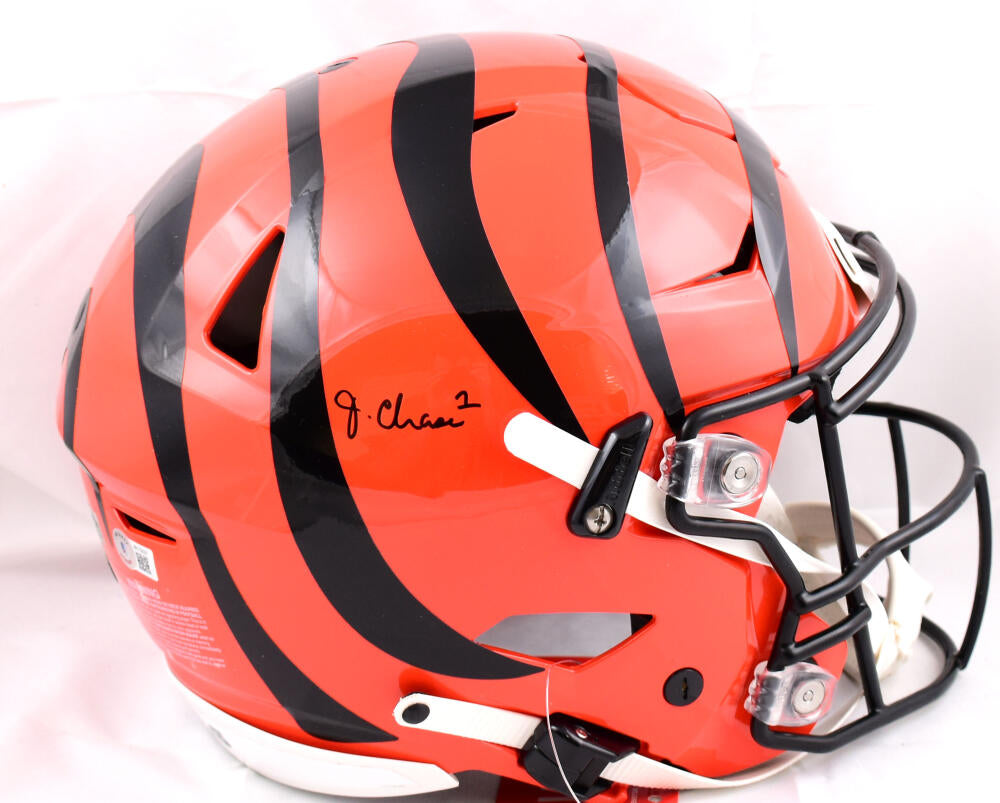 Ja'Marr Chase Signed Cincinnati Bengals Full Size Riddell Speed Authentic  Helmet