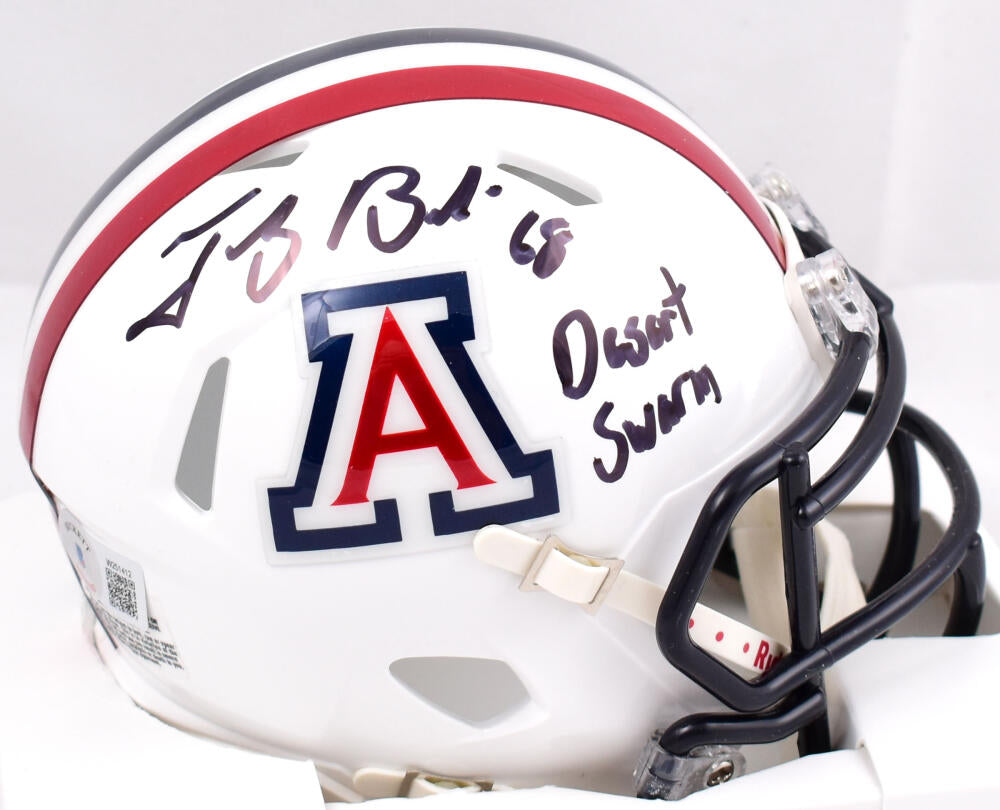 Tedy Bruschi Autographed Arizona Speed Mini Helmet w/Desert Swarm-Beck –  The Jersey Source