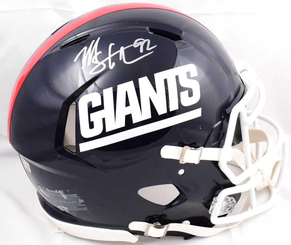 Michael Strahan New York Giants Autographed Riddell Authentic Helmet