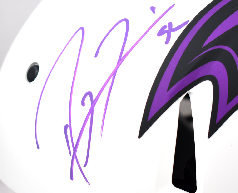 Ray Lewis Autographed Full Size Ravens Pro Flash Helmet